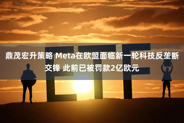 鼎茂宏升策略 Meta在欧盟面临新一轮科技反垄断交锋 此前已被罚款2亿欧元